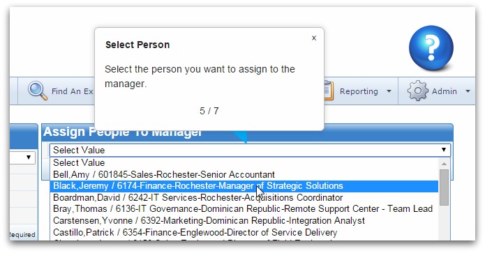 Assign employee screenshots