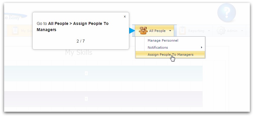 Assign employees screenshot